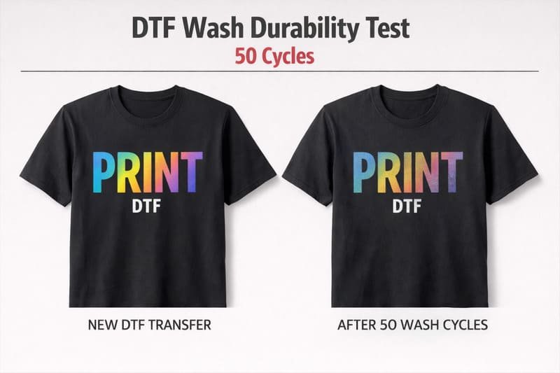 DTF Wash Durability Test 50 Cycles